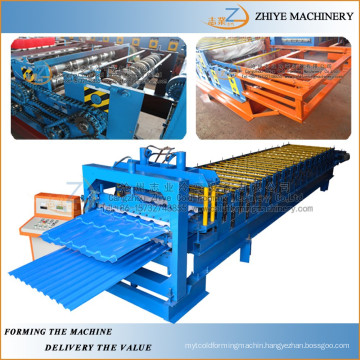 colored steel double layer profile roof roll forming machine for production line